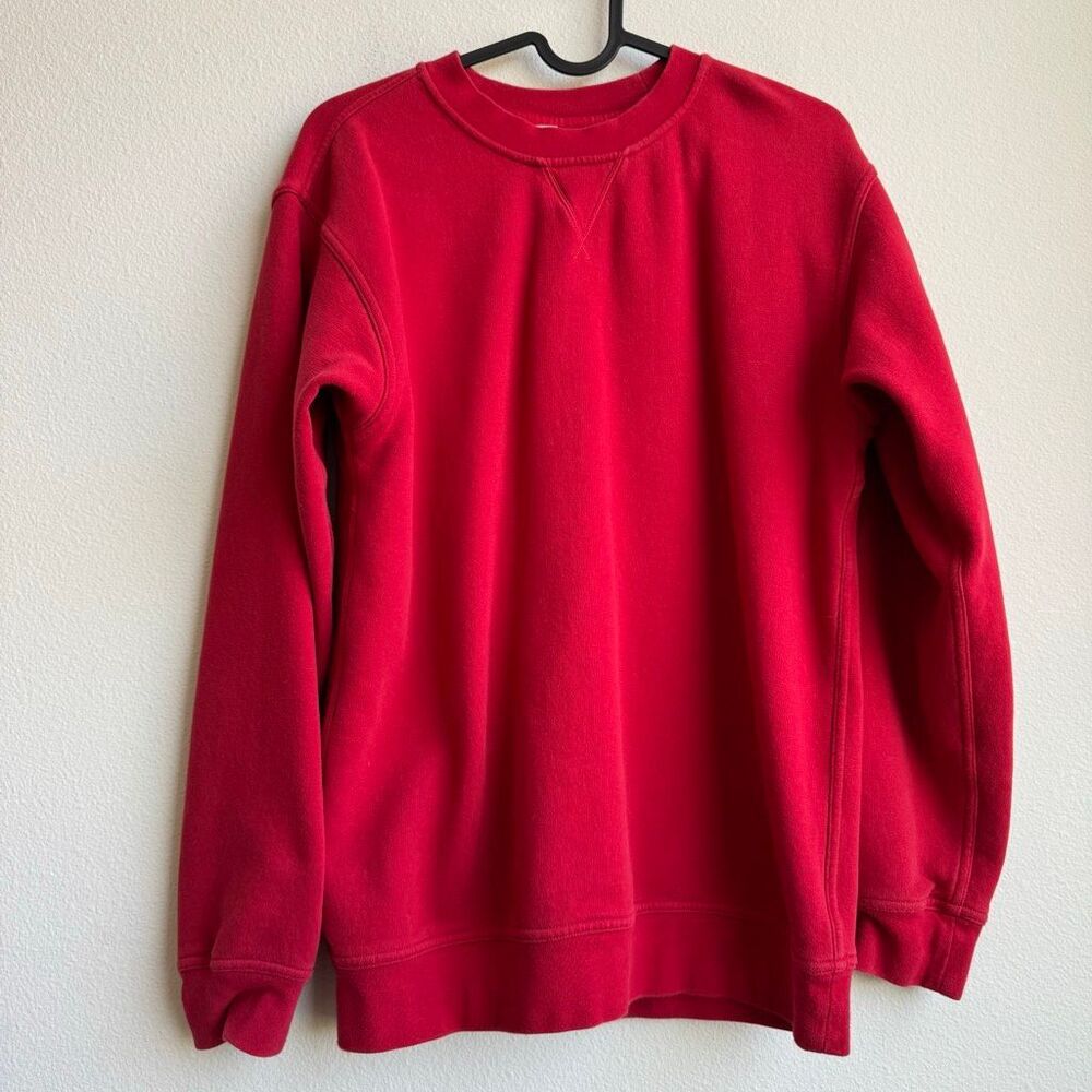 Lululemon All Yours Red Fleece Crewneck Sweatshirt Women’s Size 4 Rip Tag Small